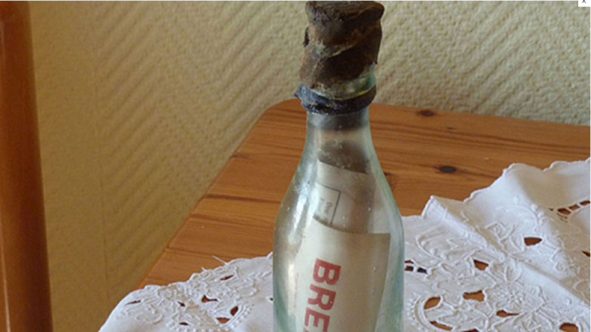 Oldest message in a bottle found (108 years old)